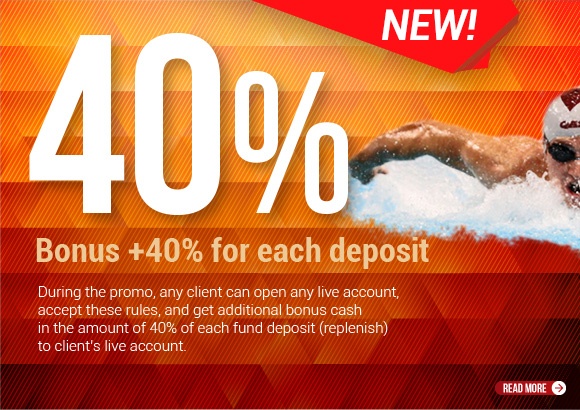 40% Forex Bonus on Deposit