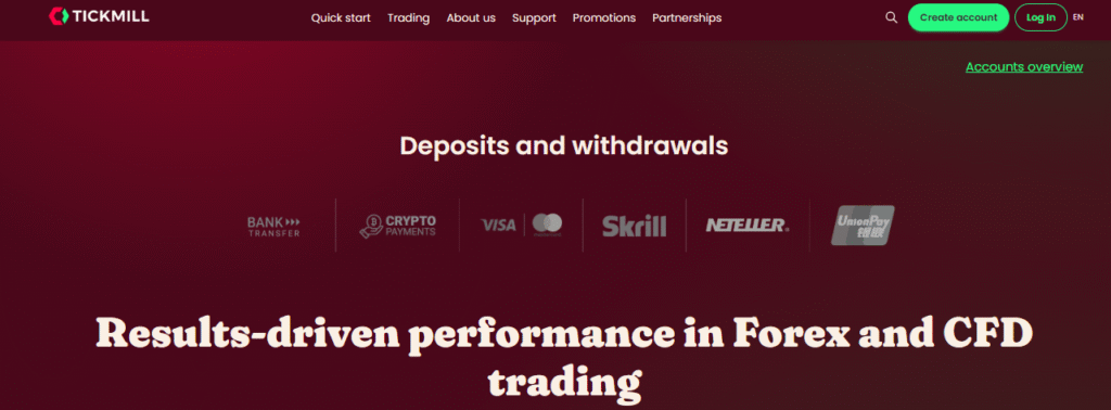 Deposits and withdrawals 