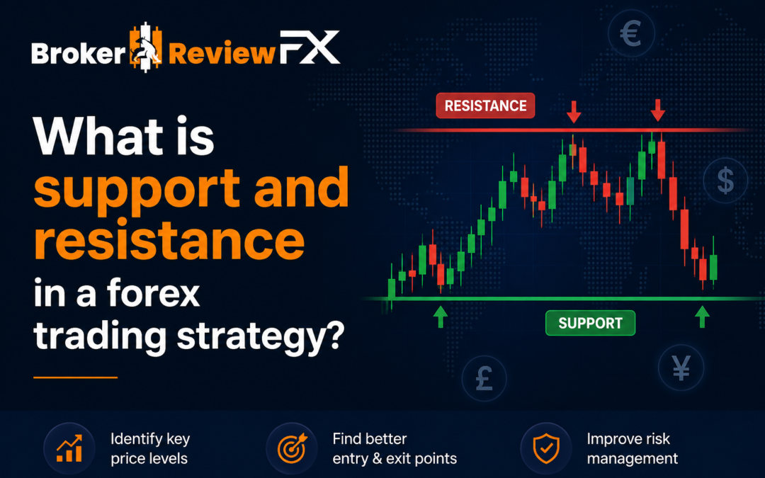 What is support and resistance in a forex trading strategy?